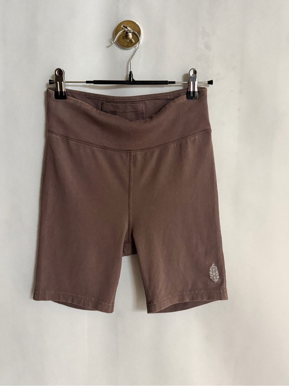 Free People Good Karma Bike Shorts Brown Size Small NWOT